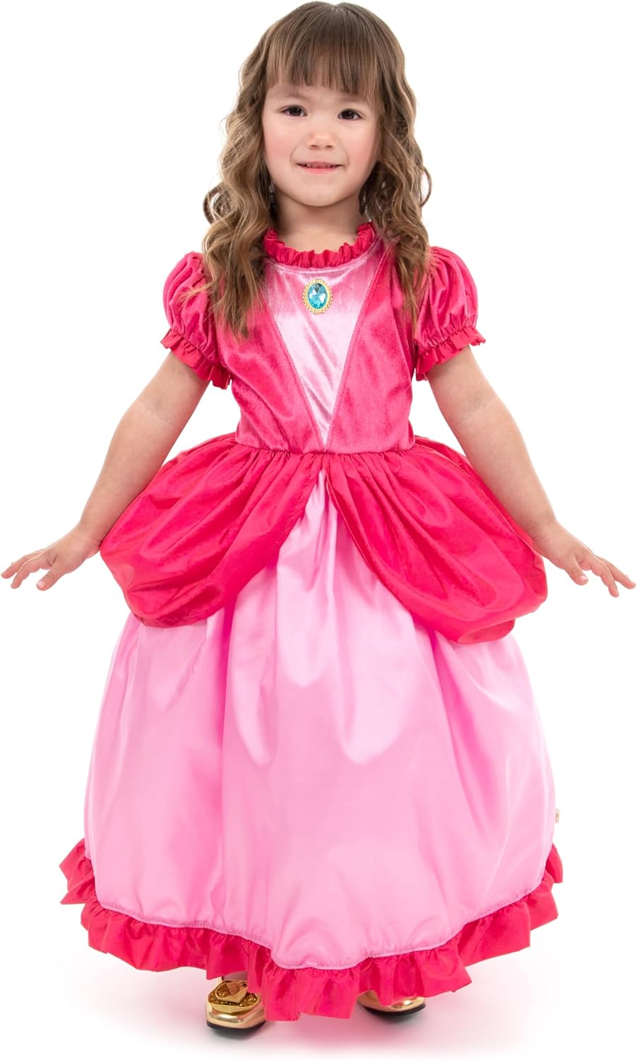 Little Adventures Kingdom Pink Princess Dress Up - Machine Washable Costume for Kids