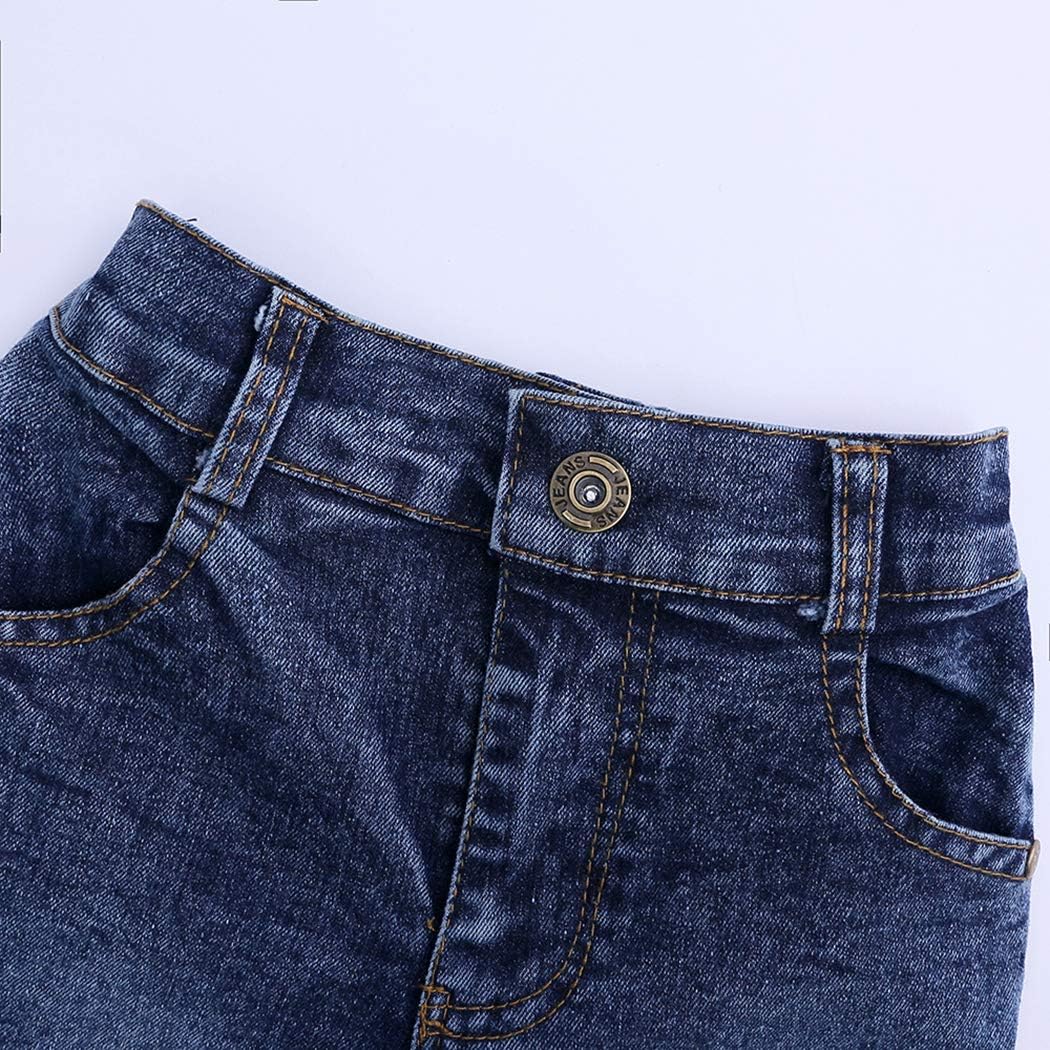 Plaid Shirt T-Shirt Suspender Jean Sets