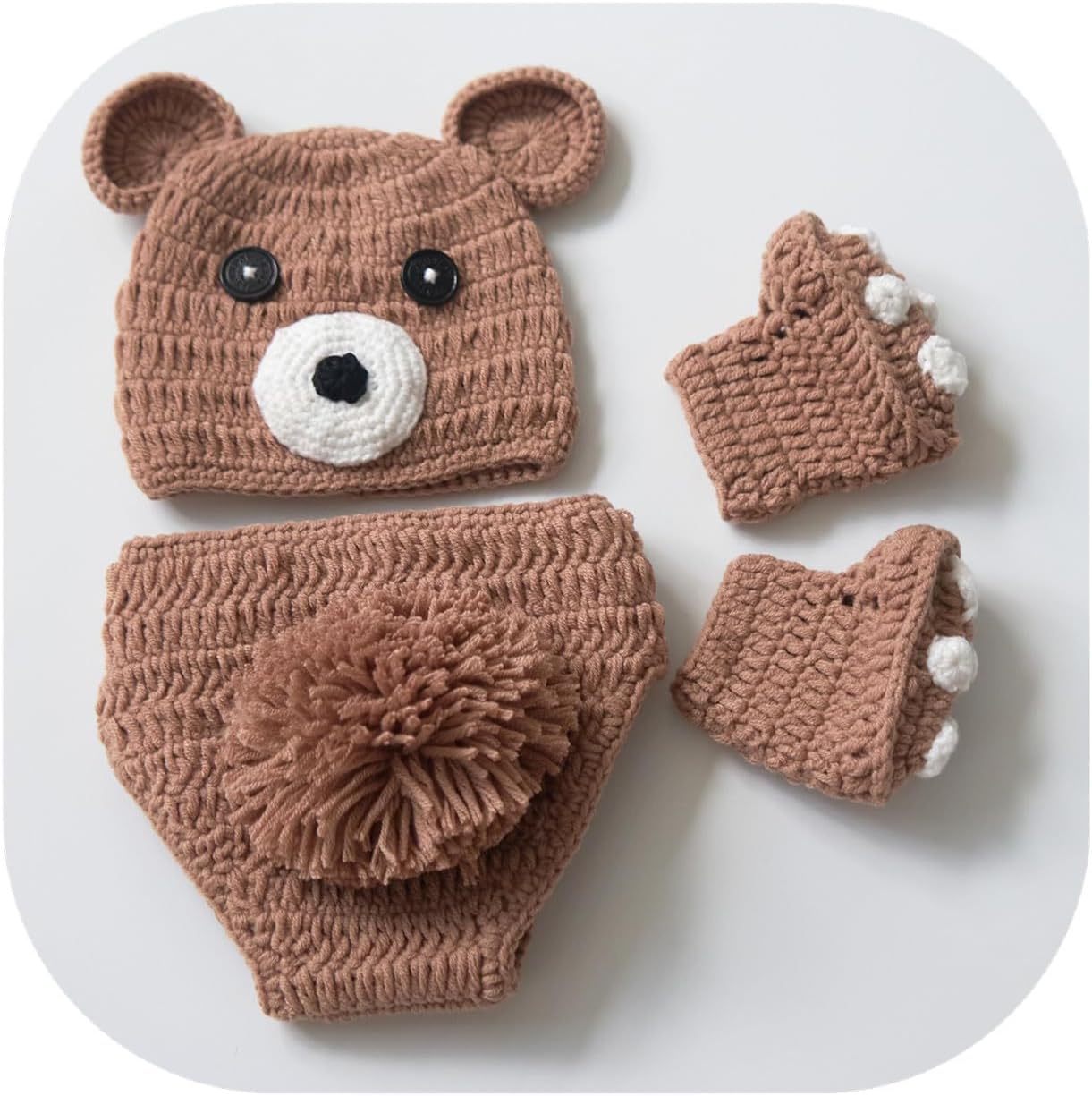 Vemonllas Bear Outfit for Newborns Adorable Photography Props