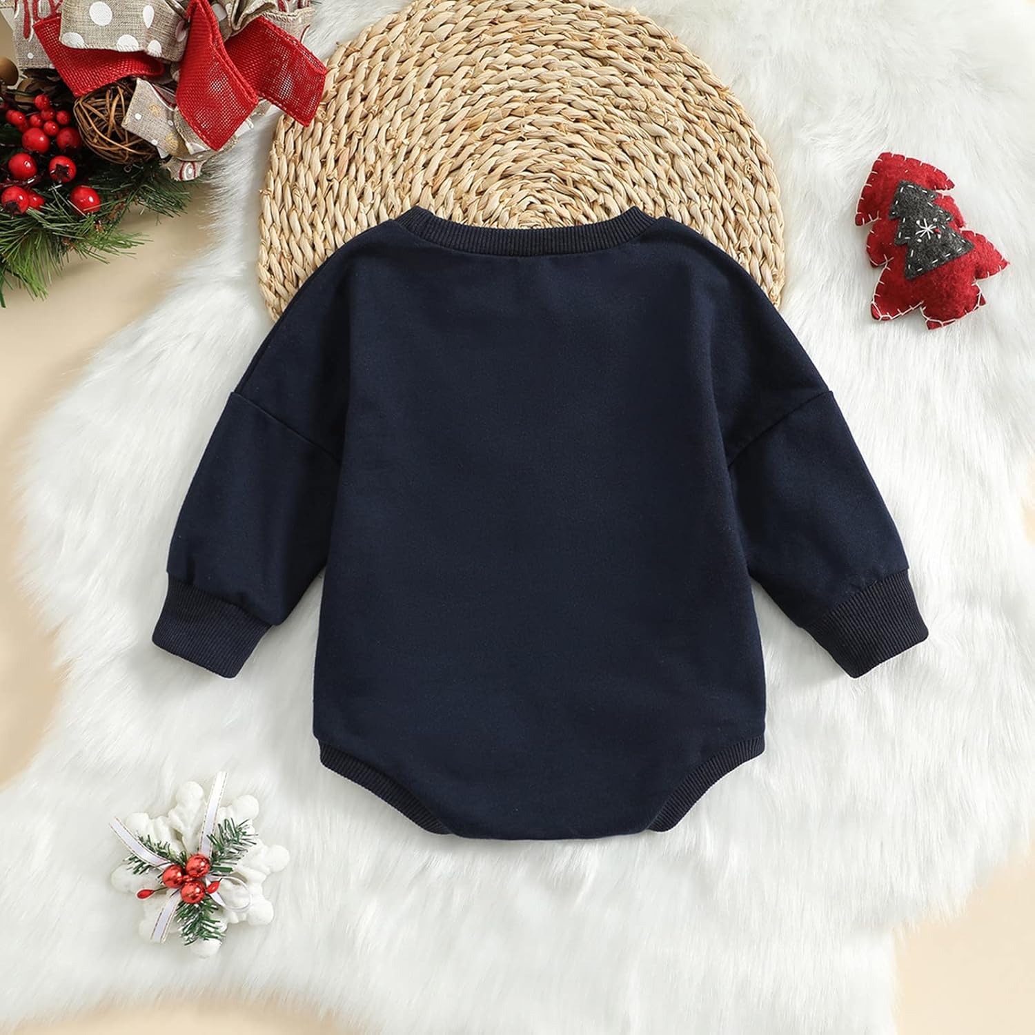 24-Month Toddler Christmas Sweater Boys Santa Design Long Sleeve Machine Washable