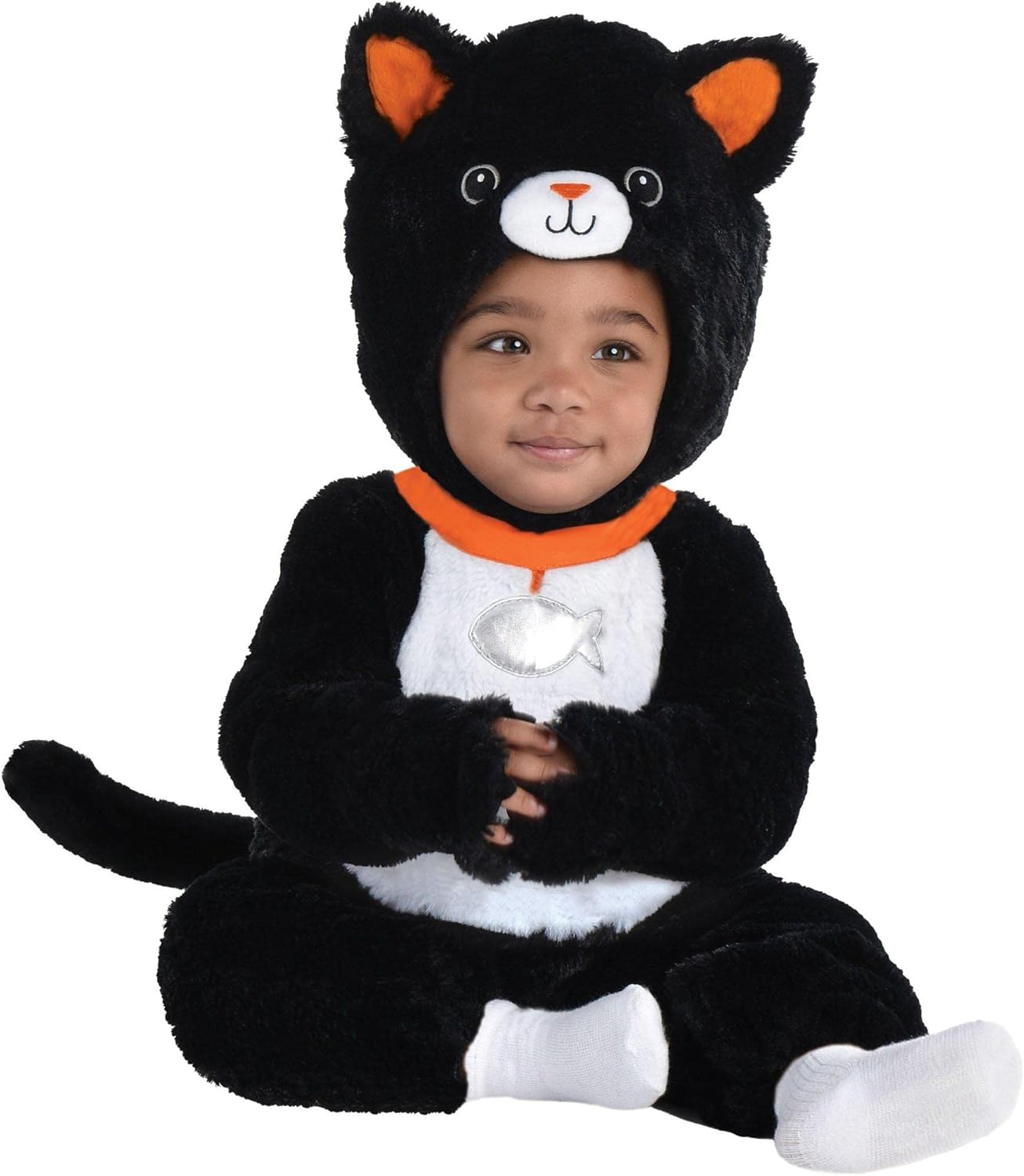 Cuddly Black Cat Costume for Kids