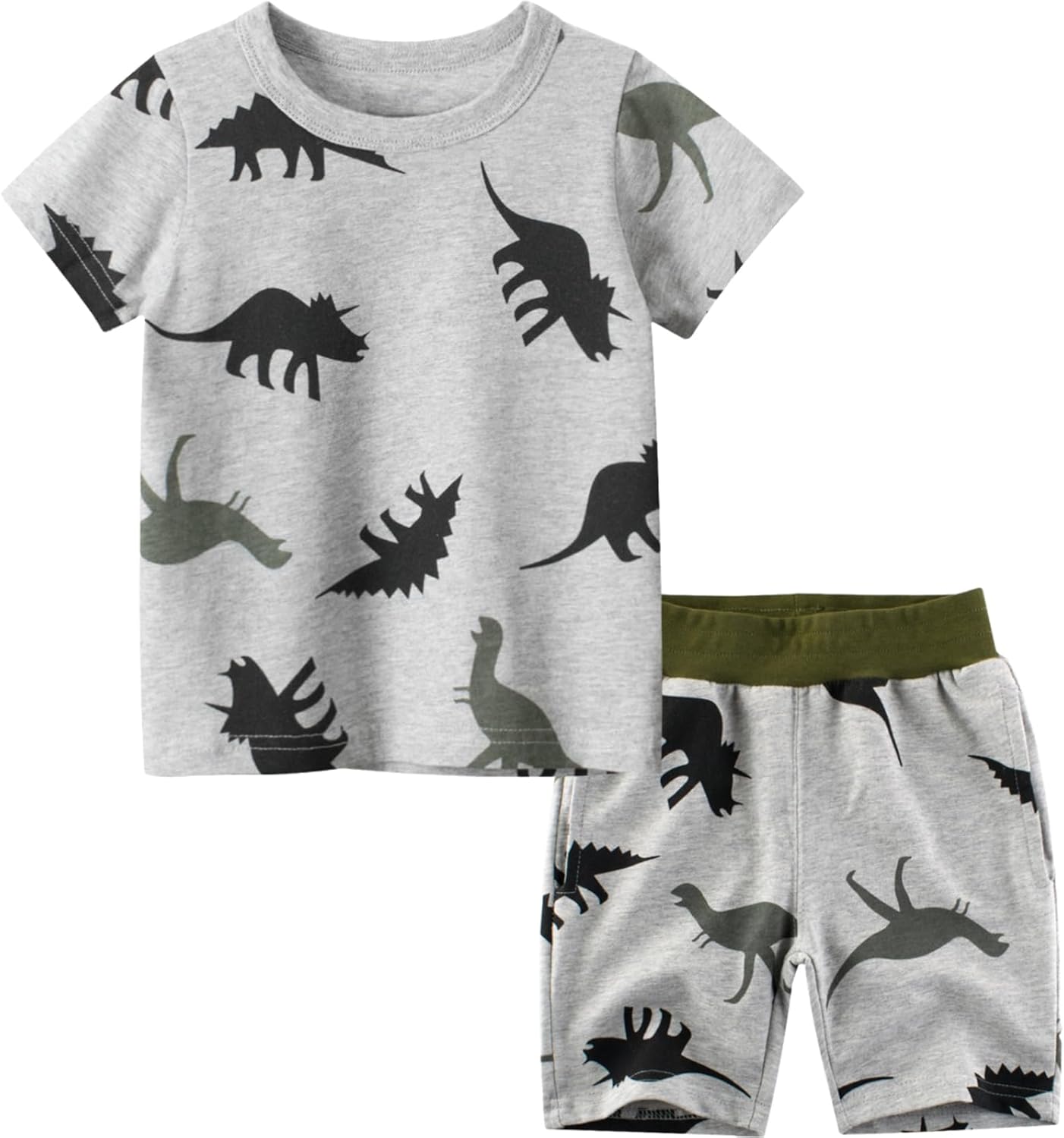 Camo Hawaiian Summer Outfits for Kids Toddler Boys 3-8T