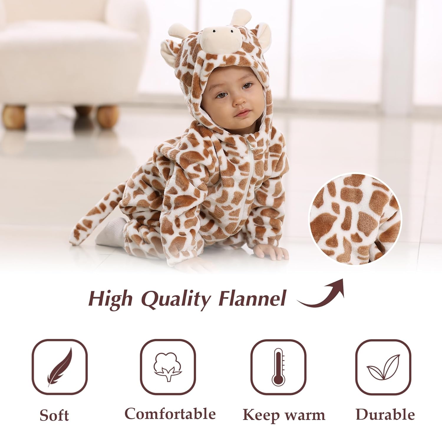 TONWHAR Unisex-Baby Halloween Animal Onesie Cartoon Animal OutcomeRomper for Kids