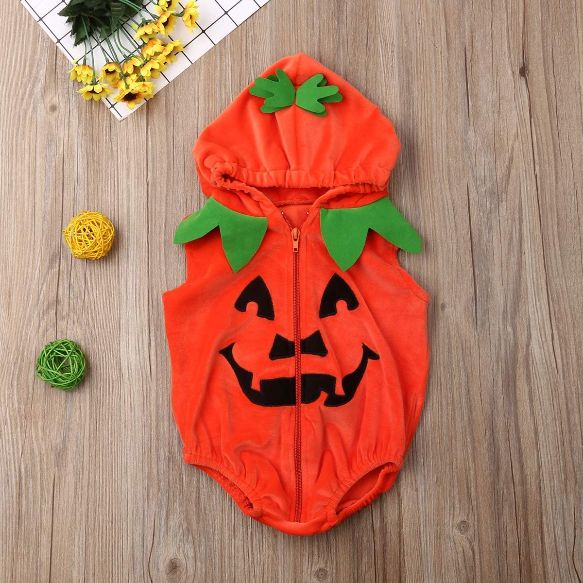 Merqwadd Halloween Toddler pumpkin costume