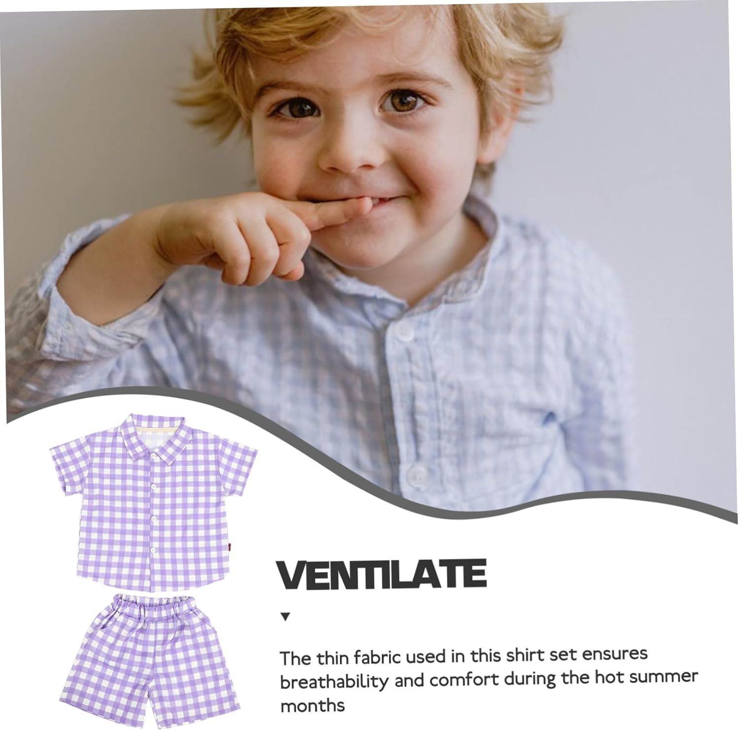 Comfort Breezer Plaid Summer Suit for Boys