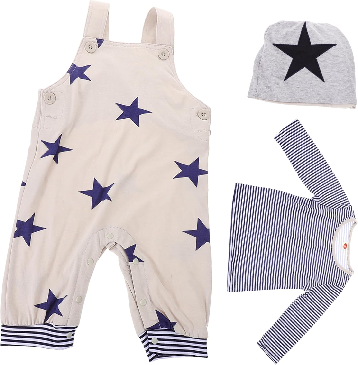 Homoyoyo Spring Outfit for Boys Cute Suspender Trouser Long Sleeve Shirt
