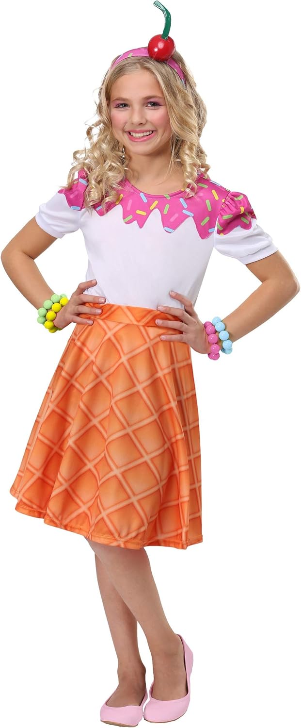 Fun Ice Cream Cone Costume for Girls