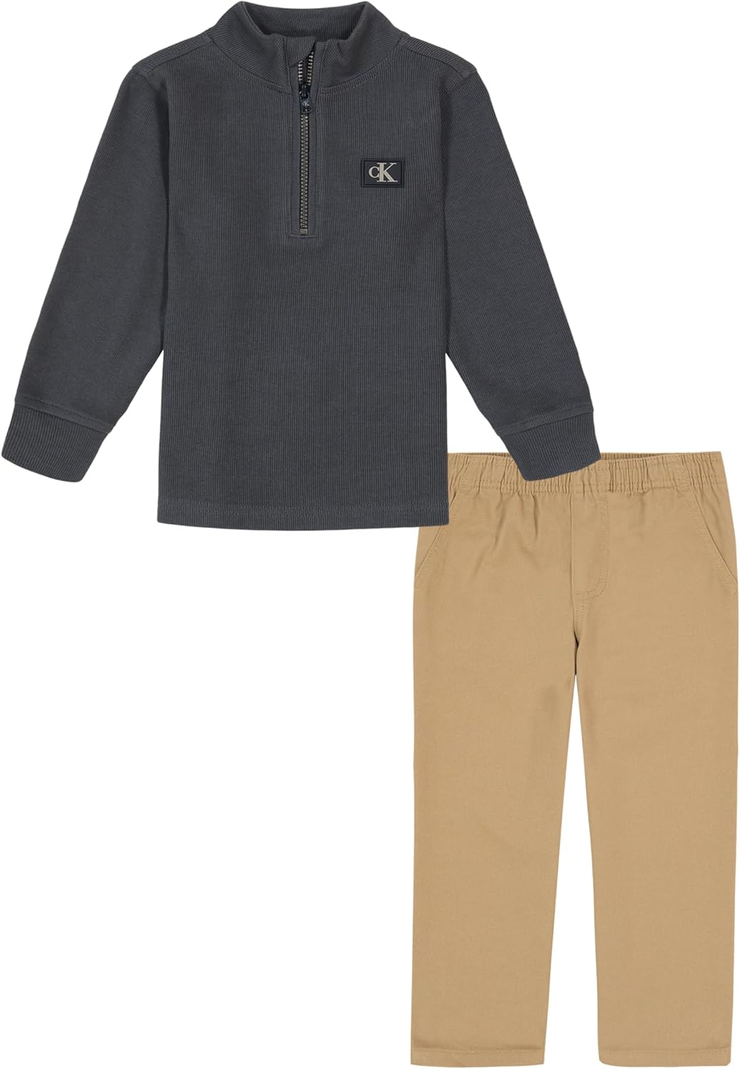Calvin Klein Boys 2-Piece Flatback Rib Pant Set