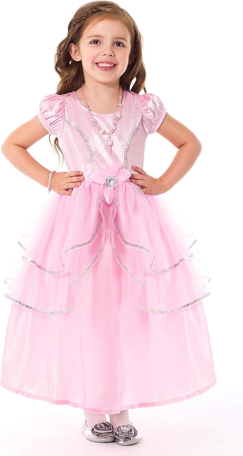 Little Adventures Royal Pink Princess Dress Up Costume for Girls