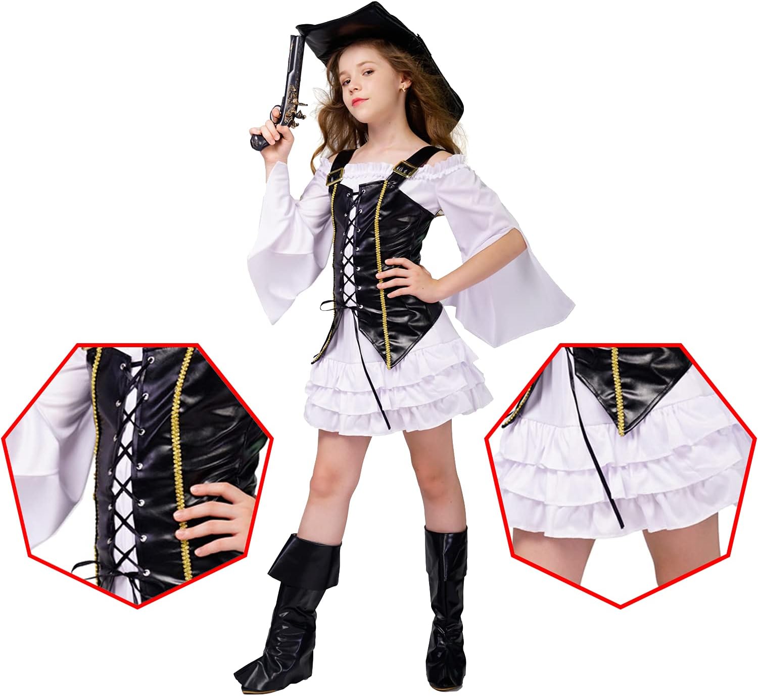Kids Girl Pirate Halloween costumeHalloween costumeHalloween outfit