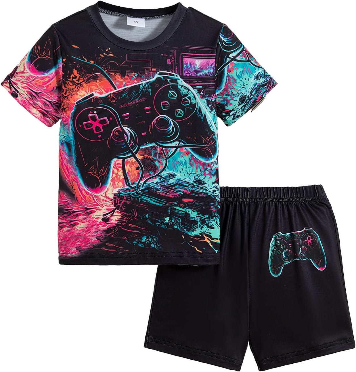 FRCLHWA Boys Letter Graphic T-Shirt Set 2-7T