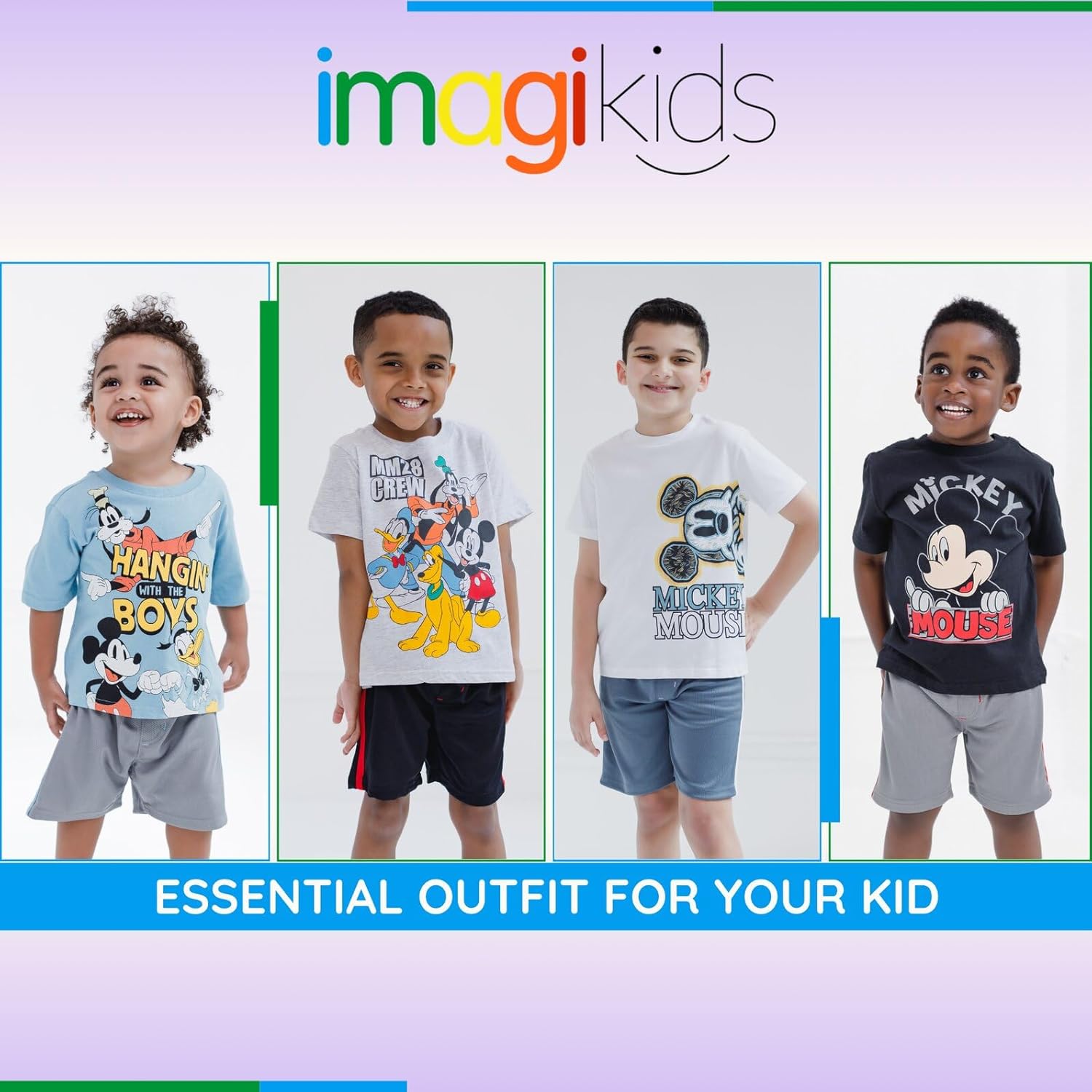 Disney Mickey Mouse Boys T-Shirt Mesh Shorts Set