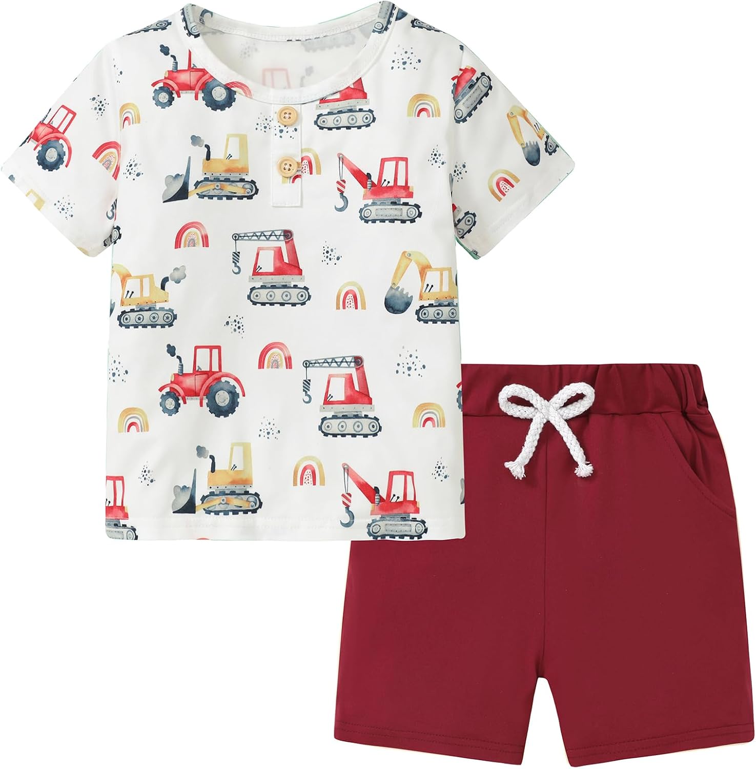 CocoRARA Toddler Boy Hawaiian Print Sets