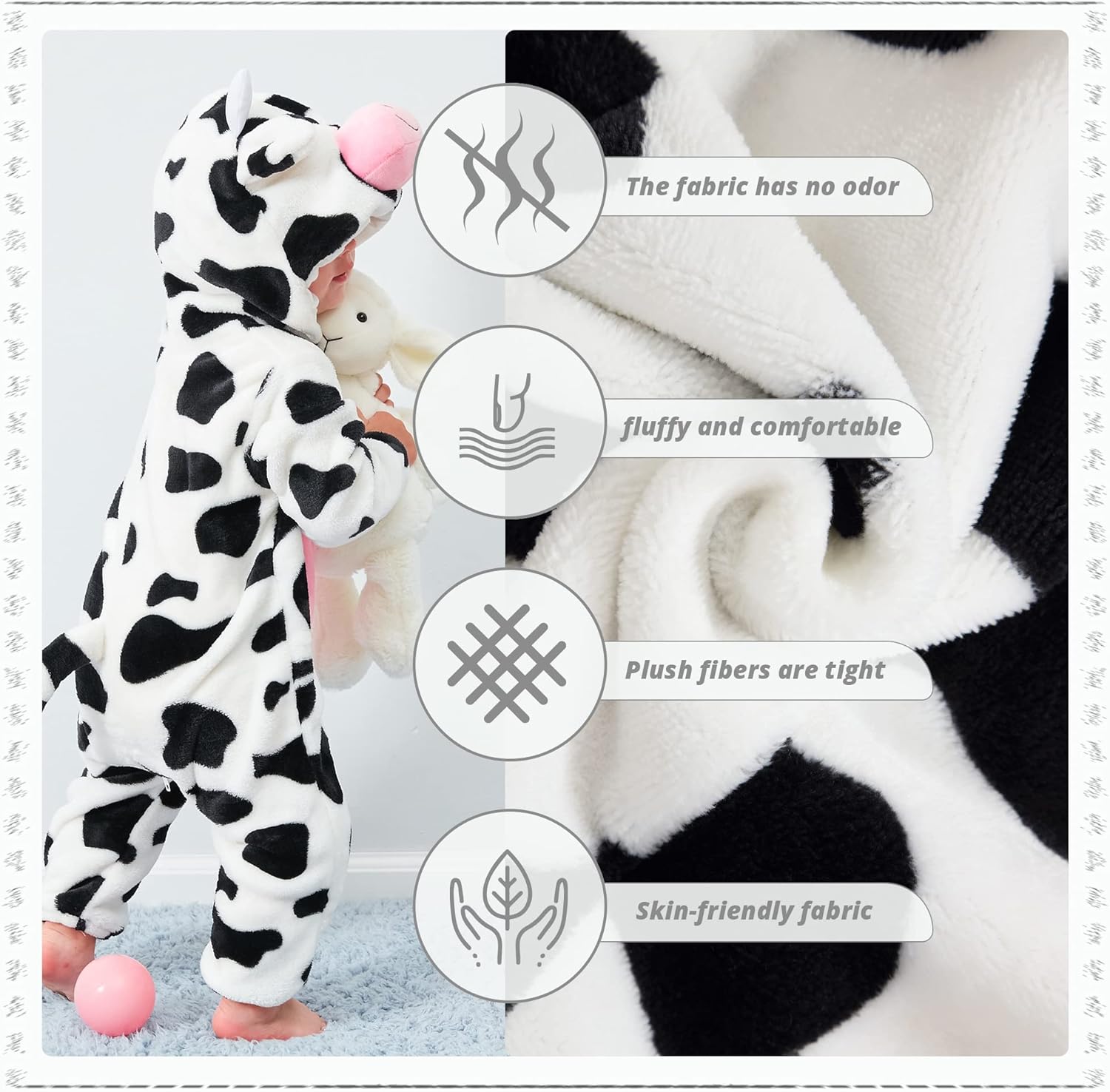 Cute Flannel Romper for Babies Winter