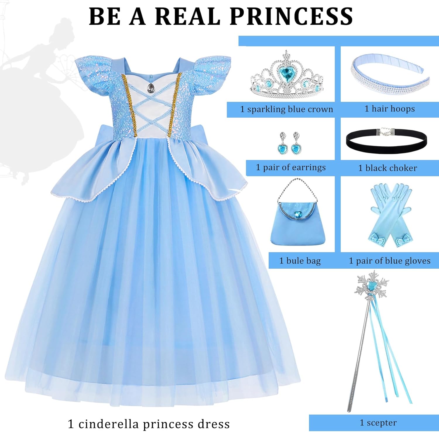 WYB PrincessSenator Dress Up Costume Blue A Magical Journey