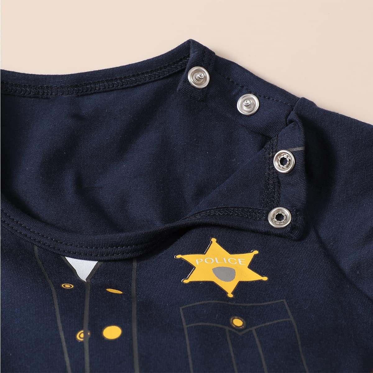 Newborn Boy Girl Halloween Police Costume Romper