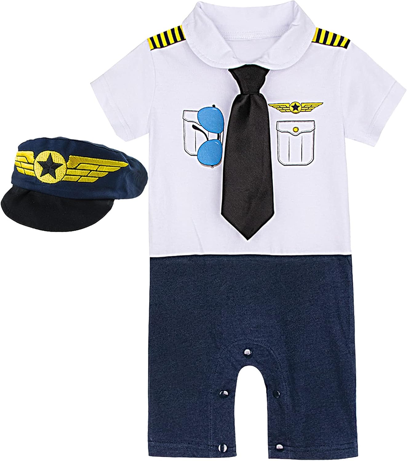 COSLAND Pilot Romper Set for Boys Perfect for 0-24 Months