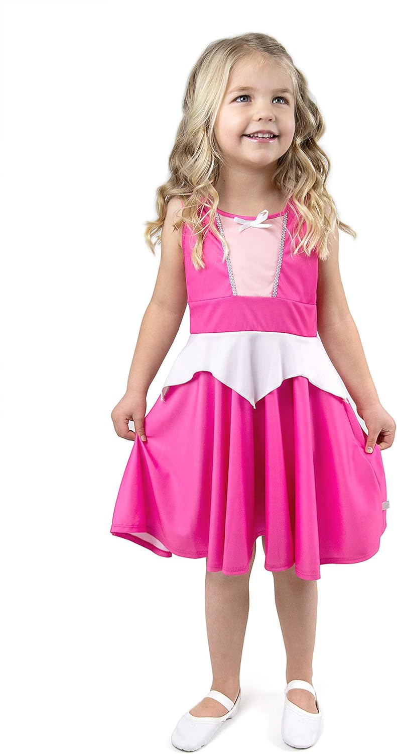 Little Adventures Pink Princess Twirl Dress for Girls 1-12