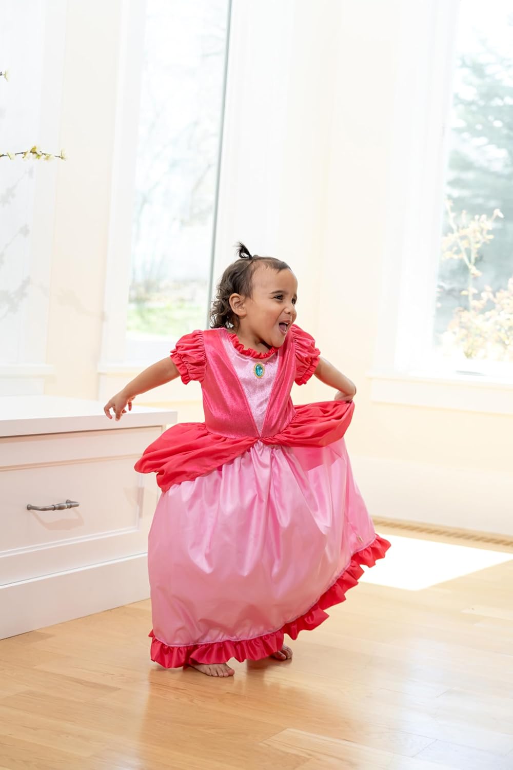 Little Adventures Kingdom Pink Princess Dress Up - Machine Washable Costume for Kids