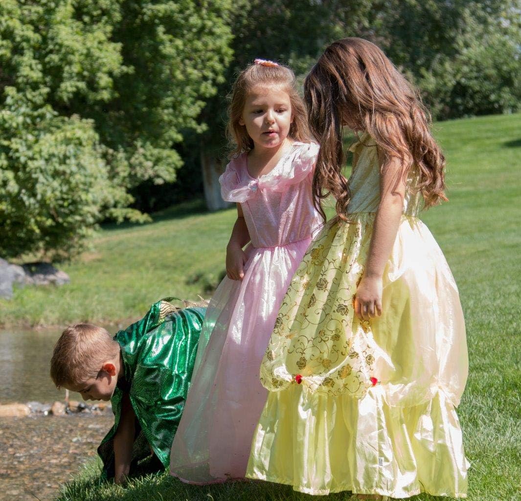 Machine Washable Yellow Beauty Princess Costume for Kids