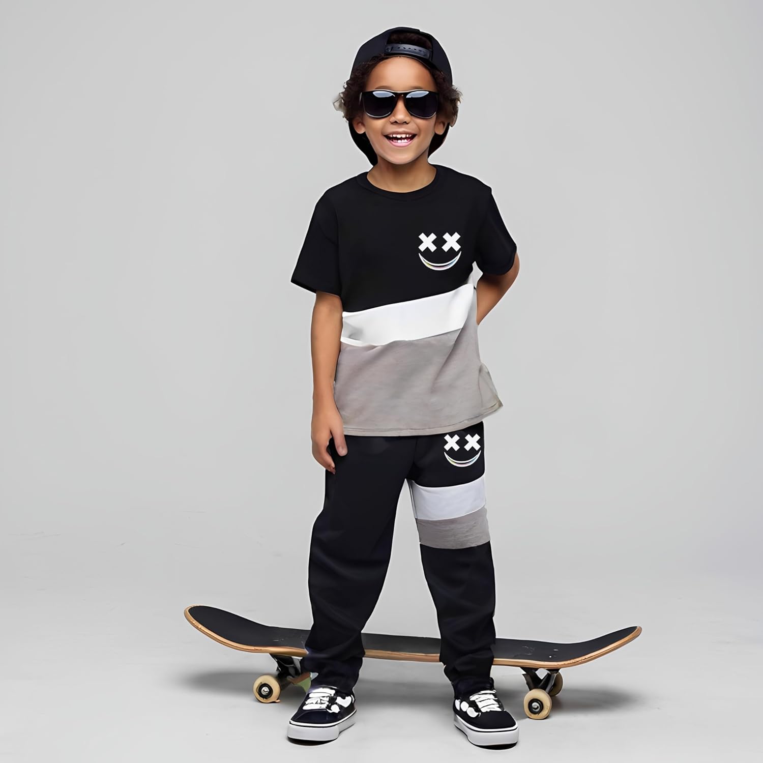 Vitalique Boys Summer Outfit T-Shirts Pants Set