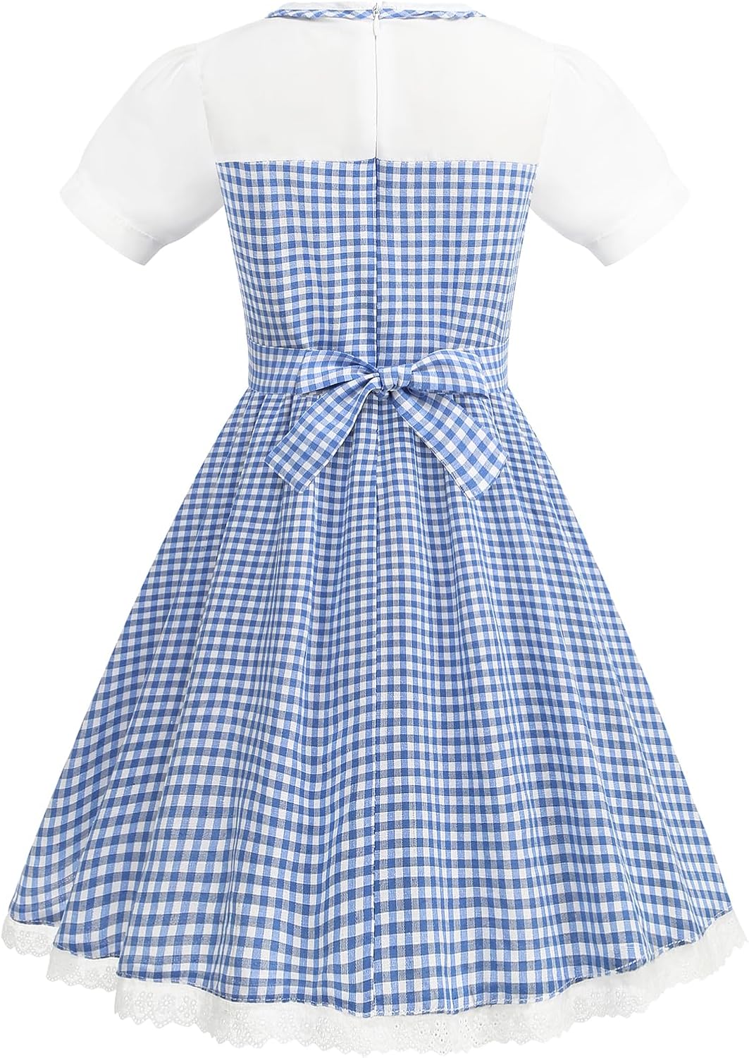 Girls Blue Plaid Halloween Costume with Accessories