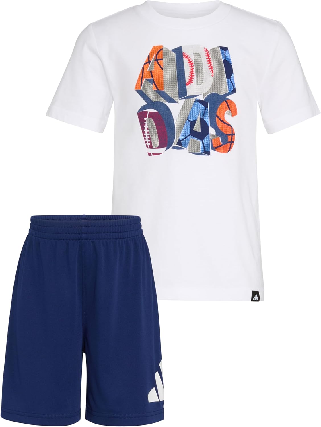 Adidas Boys Short Sleeve Tee Shorts Set