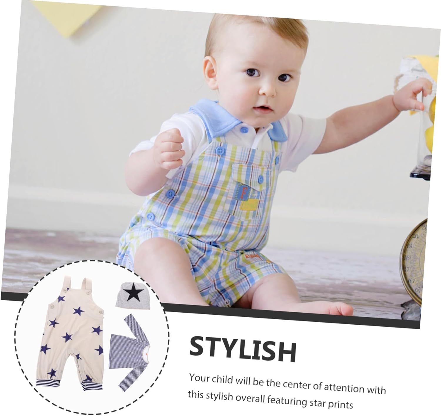 Homoyoyo Spring Outfit for Boys Cute Suspender Trouser Long Sleeve Shirt