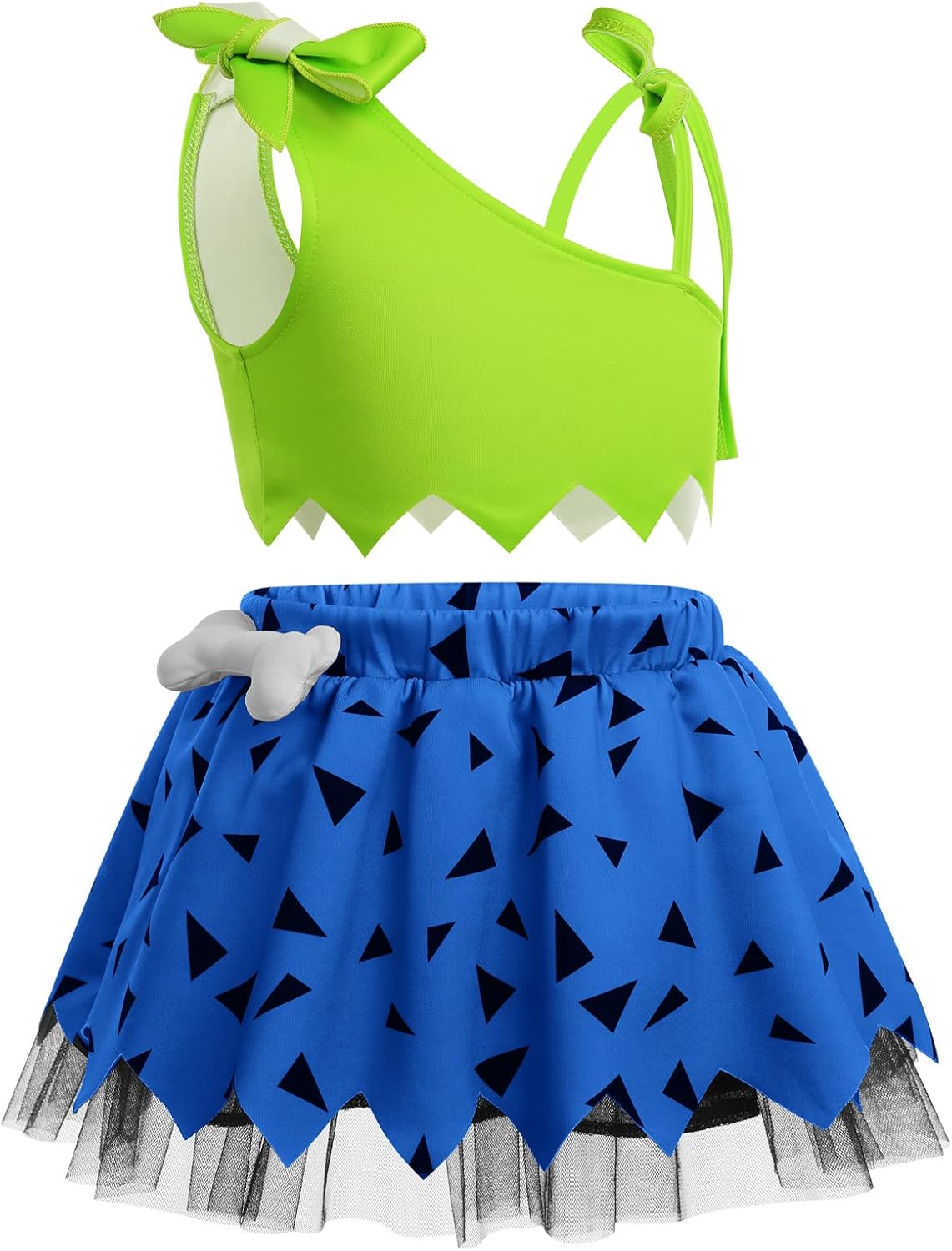 Exclusive IDOPIP Halloween costume - Stone Age Kids Baby CavemanCave Girl Bam Bam Costume