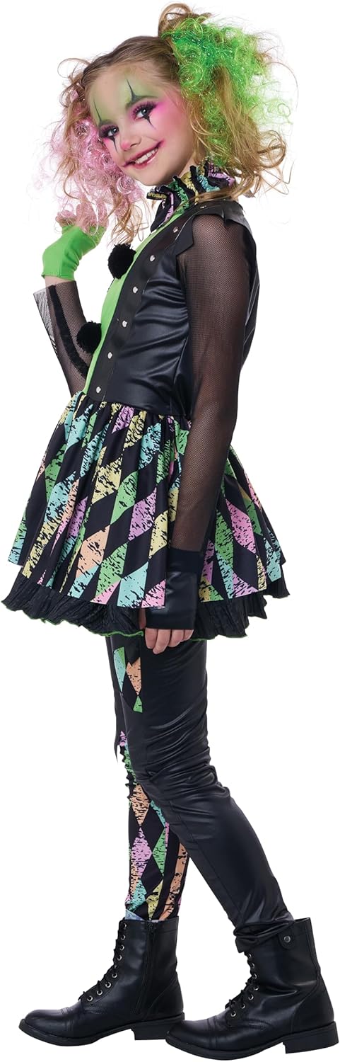 Girls Magic Clown costume Party Time