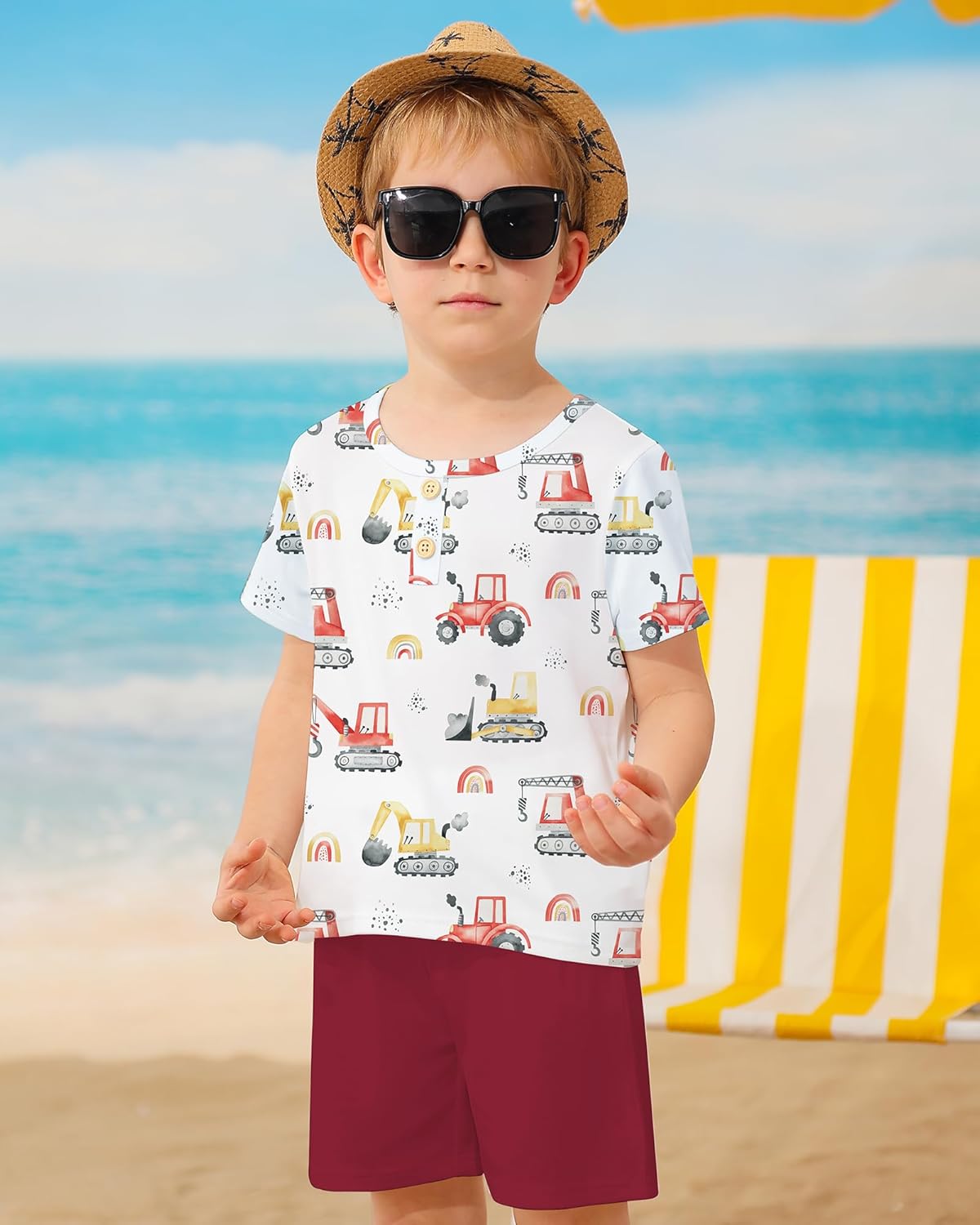 CocoRARA Toddler Boy Hawaiian Print Sets