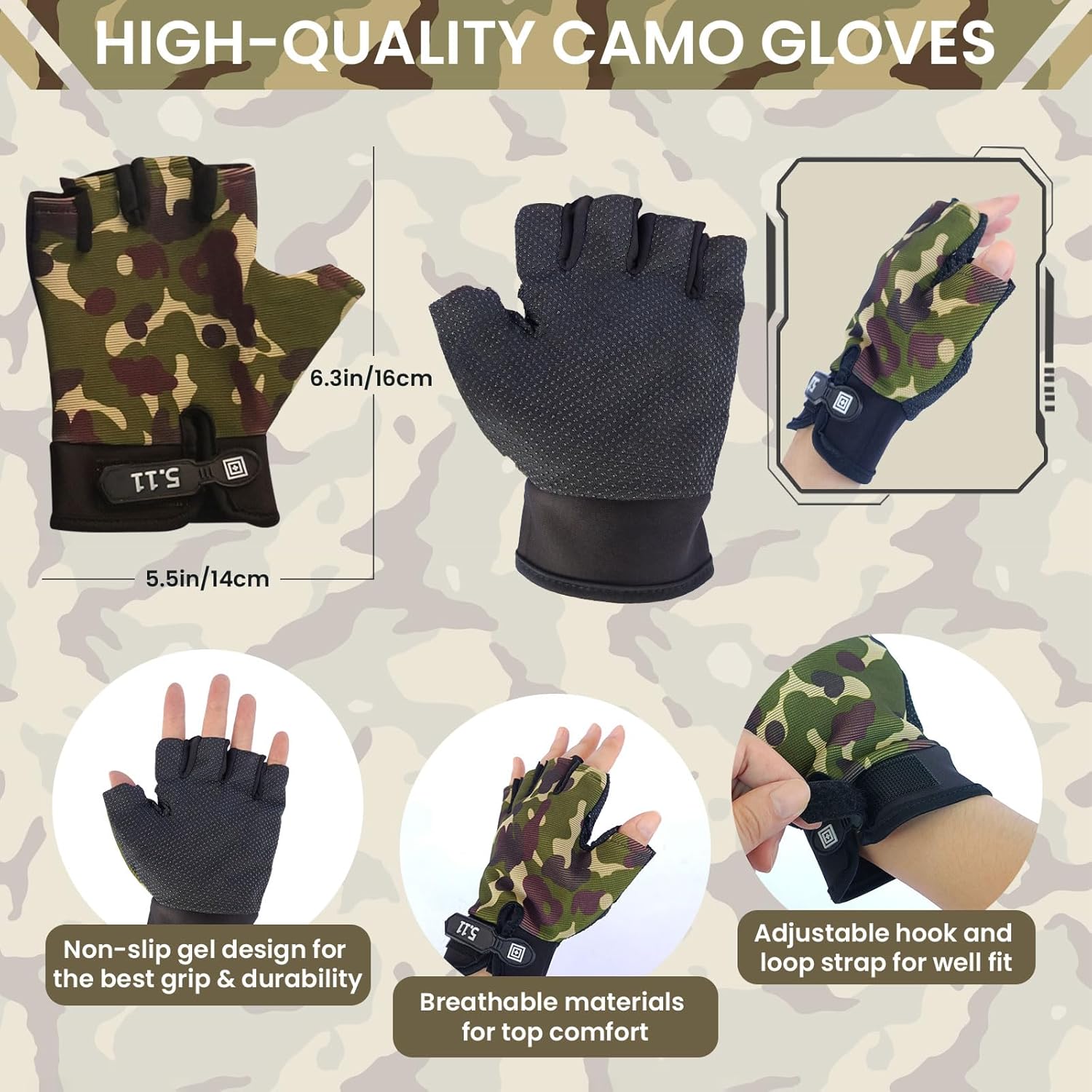 ZIRSENG Kids Army Costume Set for Halloween More