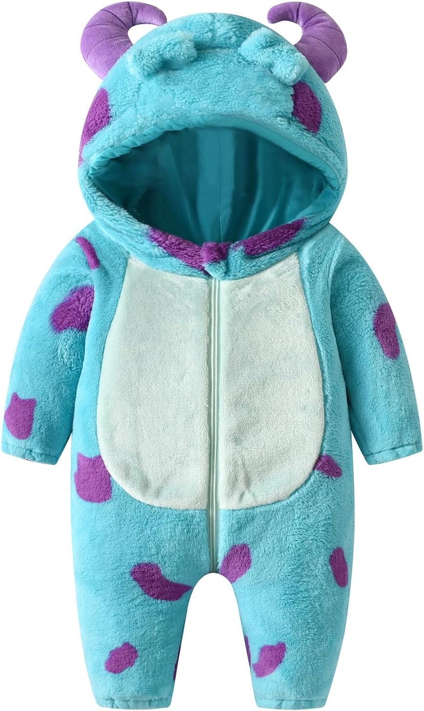 Royal Kids Halloween Fuzzy Warm Romper Set