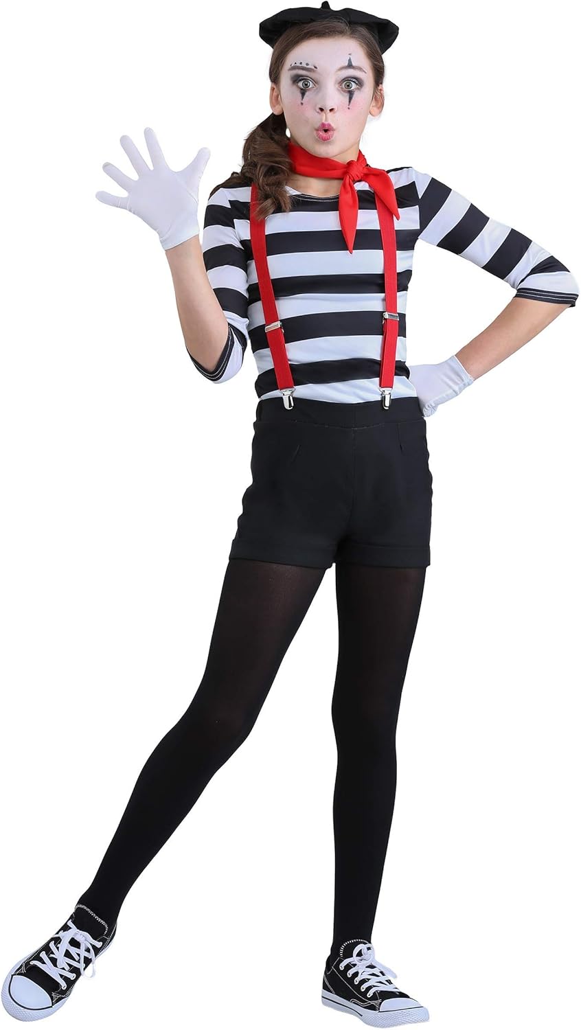 Girls Mime Costume - Street Performer