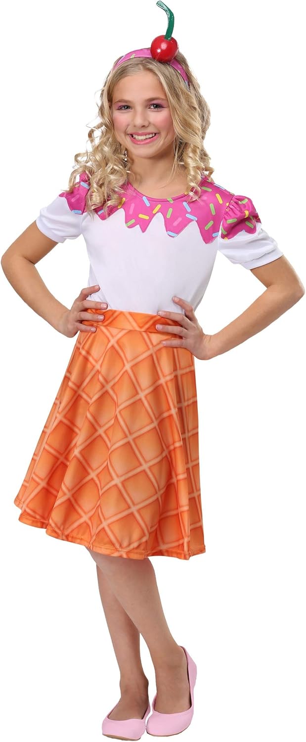 Fun Ice Cream Cone Costume for Girls