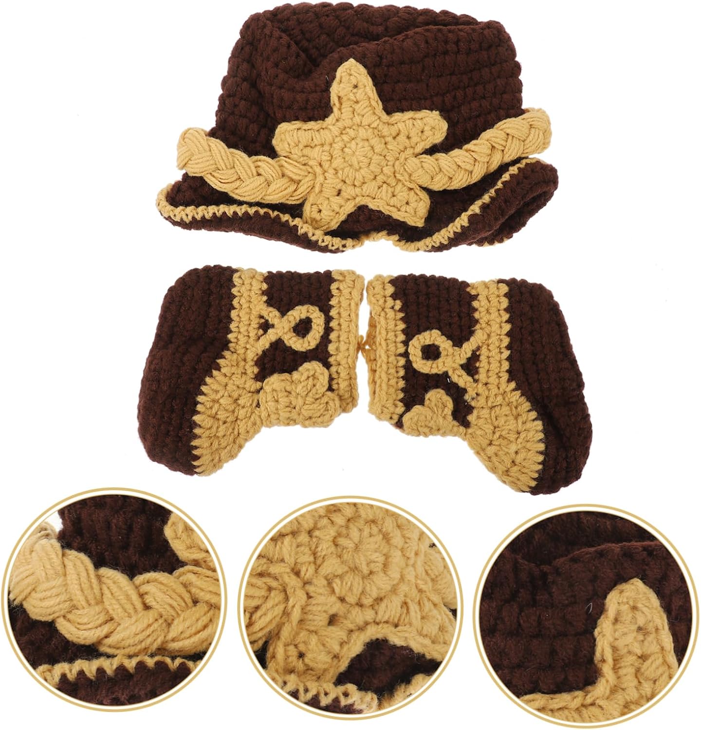 Knitted Bonnet for Newborn Baby Photos