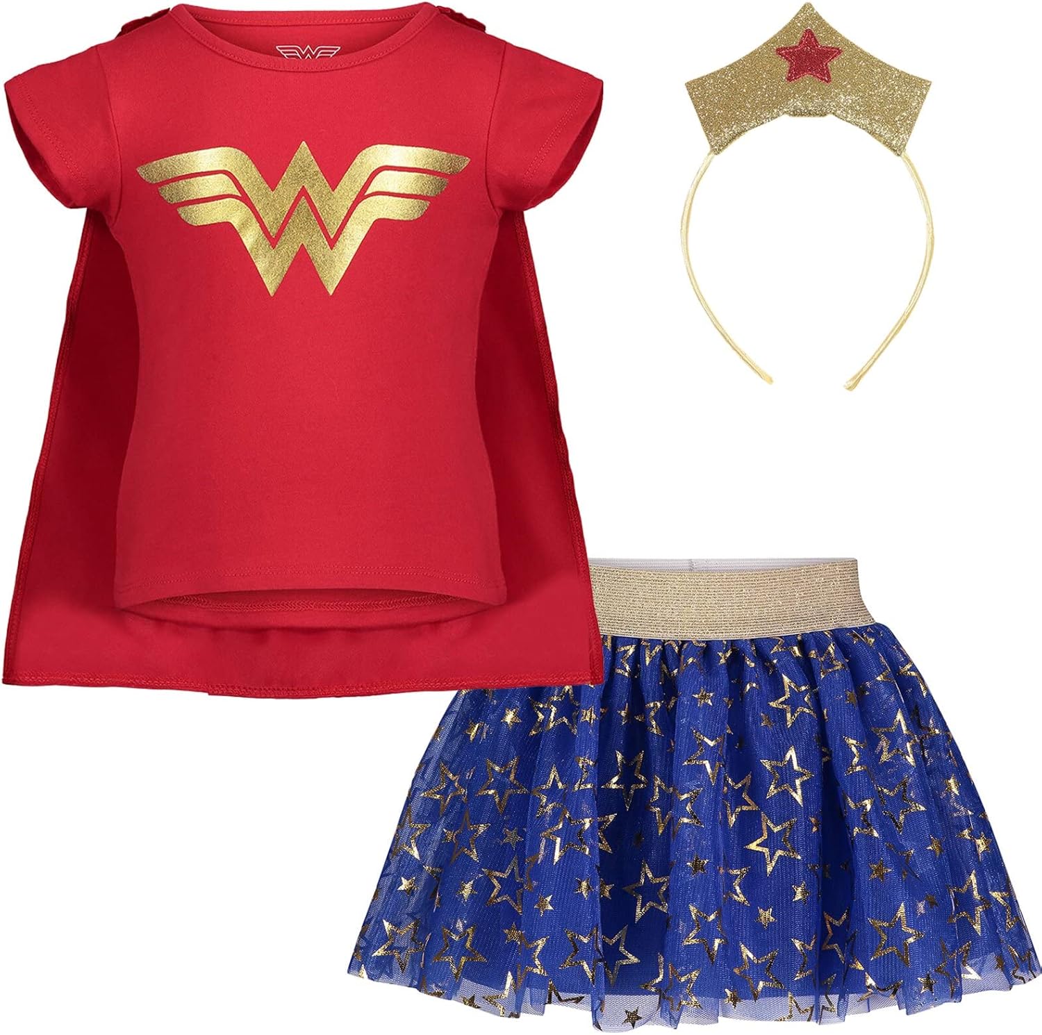 DC Comics Justice League Wonder Woman Girls 4-Piece costume for Kids
