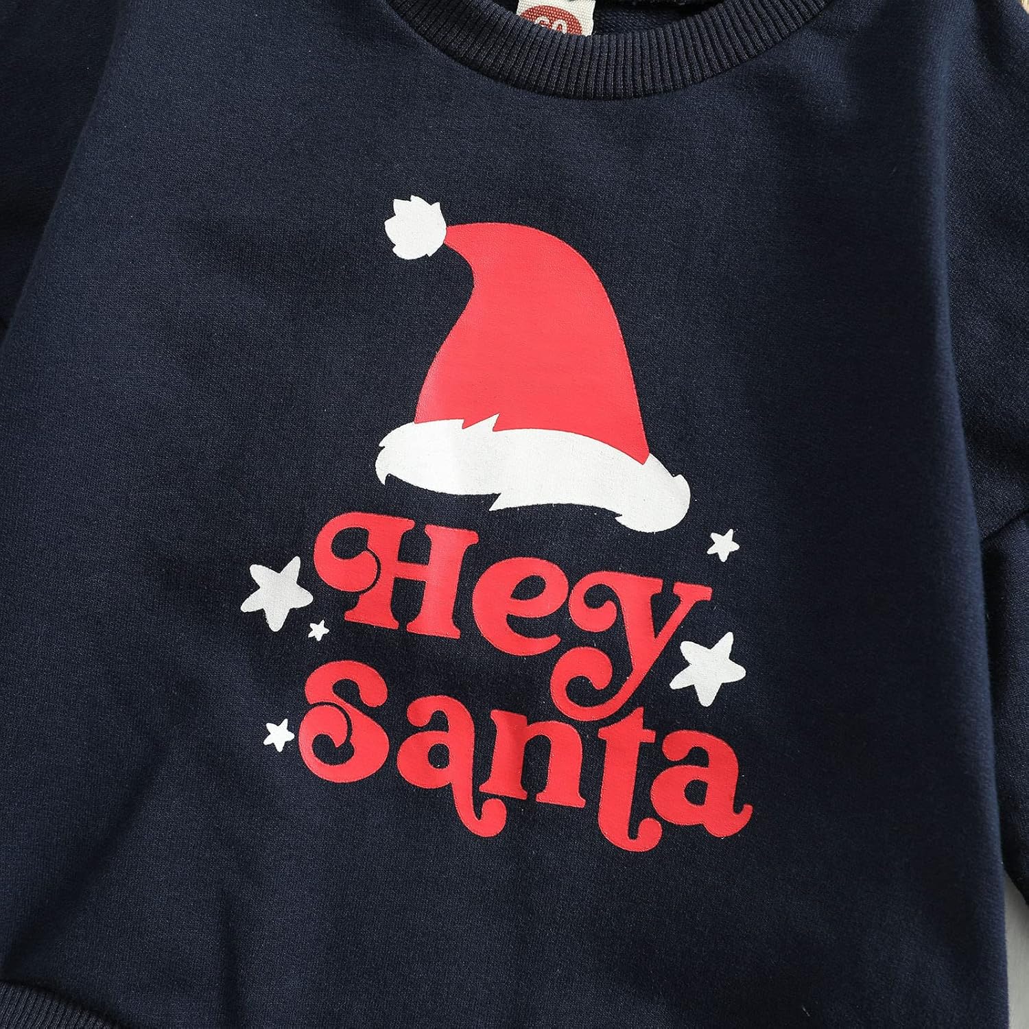 24-Month Toddler Christmas Sweater Boys Santa Design Long Sleeve Machine Washable