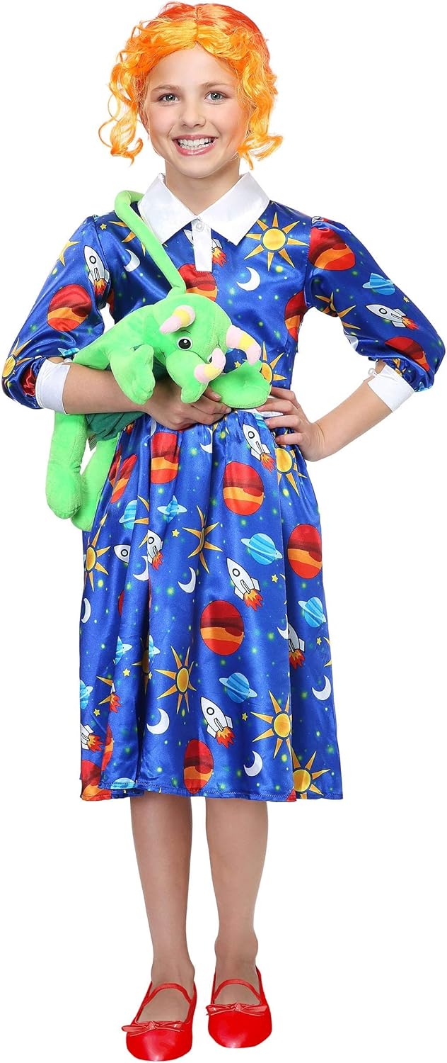 Girls Miss Frizzle Magic School Bus Costume - Science Teacher attire for kids