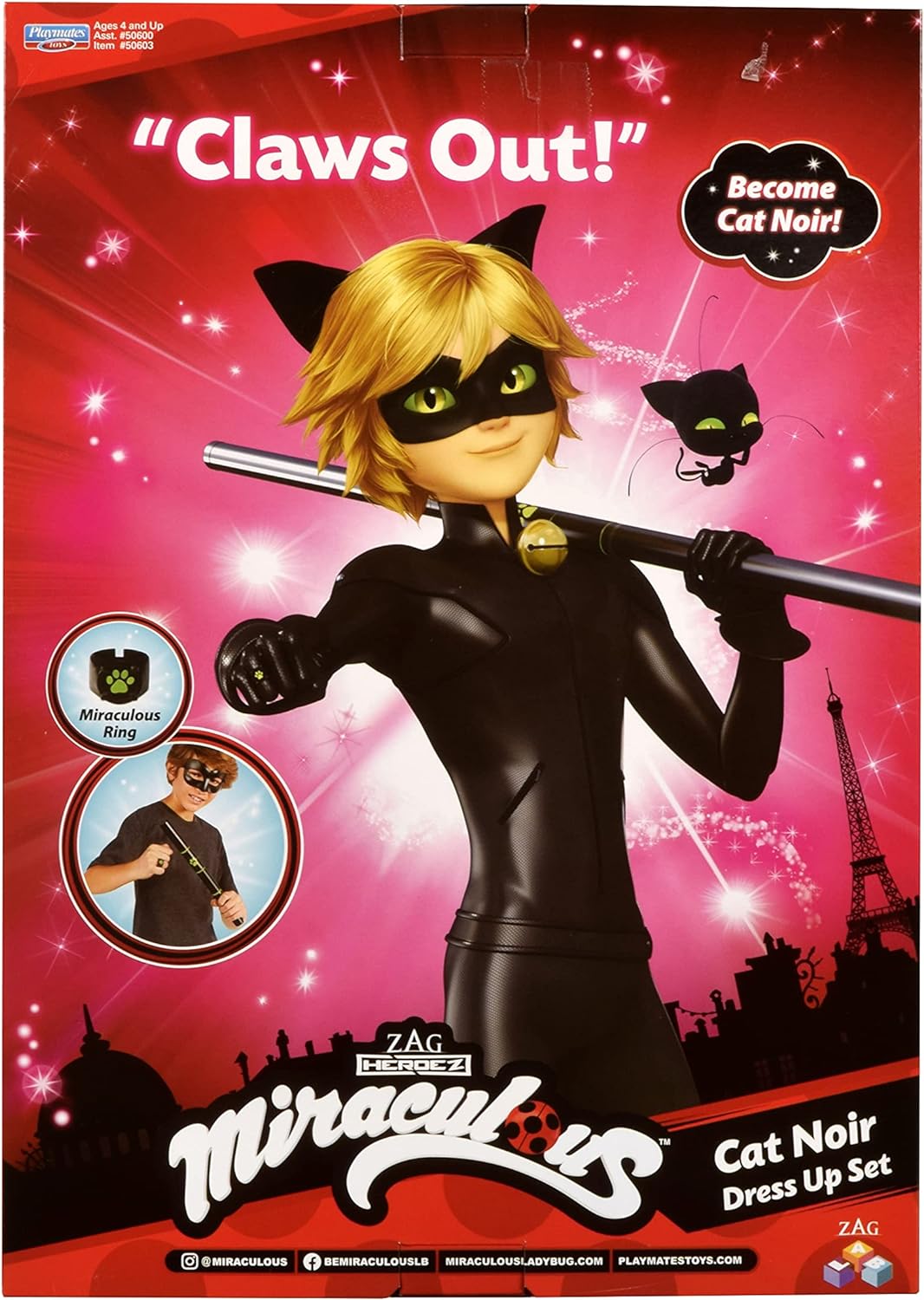 Mirror Cat Noir Super Hero Role Play Set for Kids