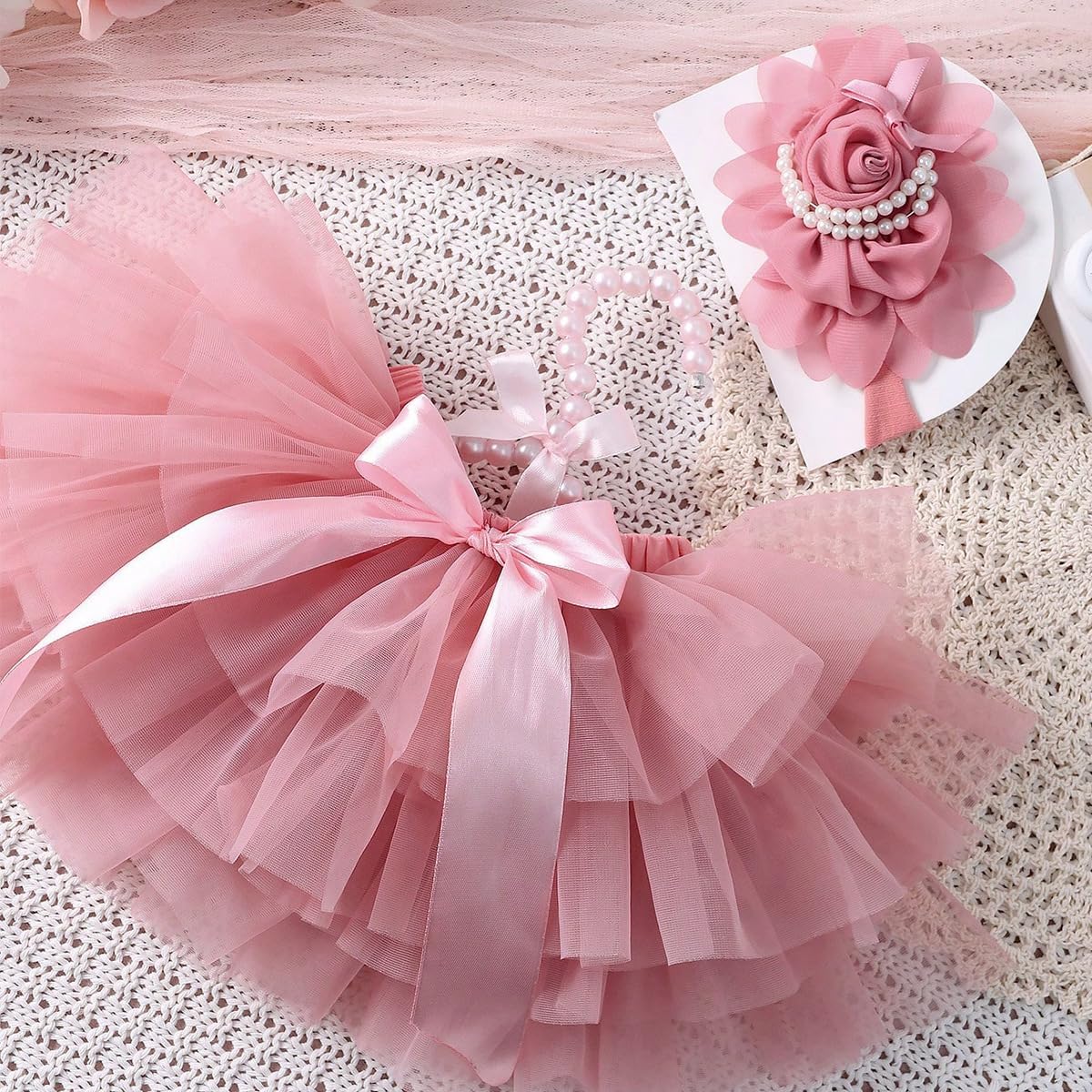 Perfect for newborn photography Vomdrok Tutu Skirt and Headband