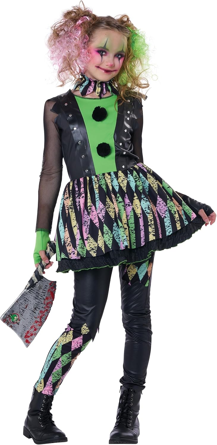 Girls Magic Clown costume Party Time