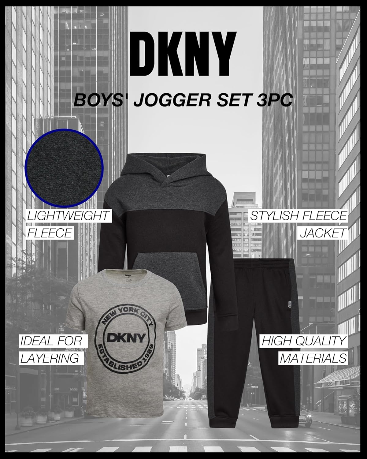 New York inspired jogger set for toddlers