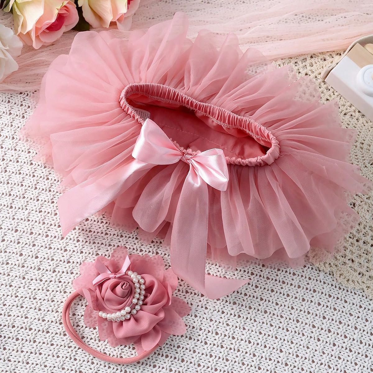 Perfect for newborn photography Vomdrok Tutu Skirt and Headband