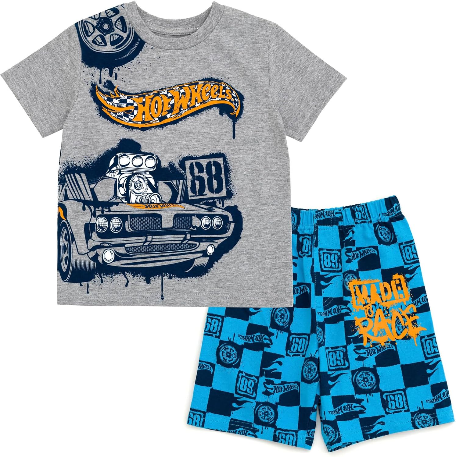 Explore Hot Wheels Little Boys Short Sleeve Tee Shorts Set