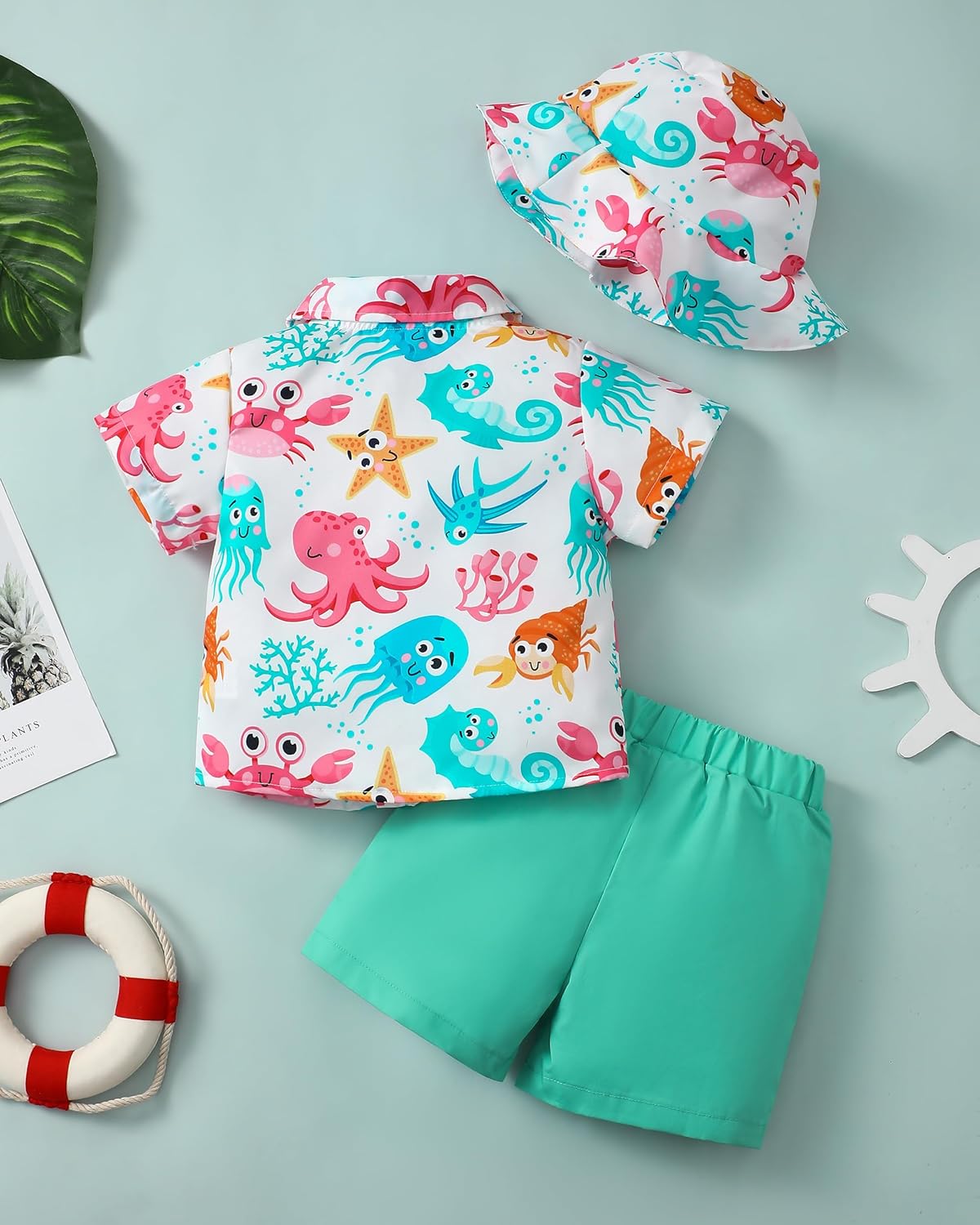 XUANHAO Toddler Boys Summer Malaysian Hot Outfit Set
