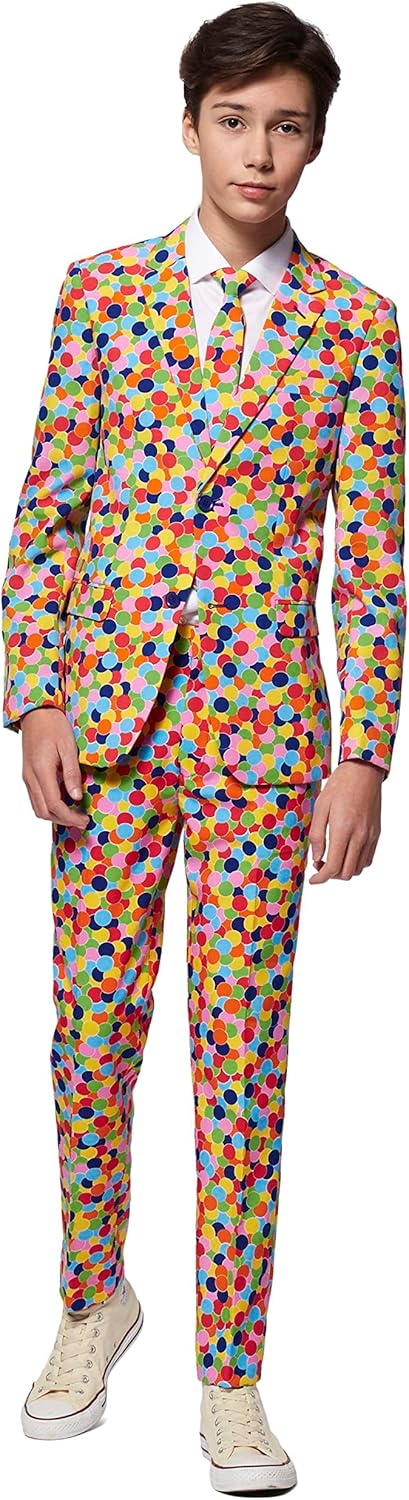 Confetti Suit for Teen Boys Aged 10-16 - Slim Fit - PDF party