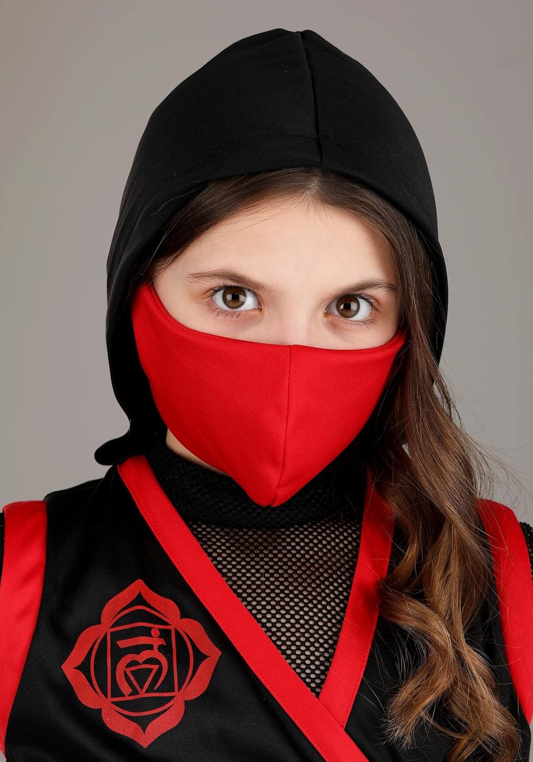 Chic Fun Girls Stealth Ninja Costume Black Red