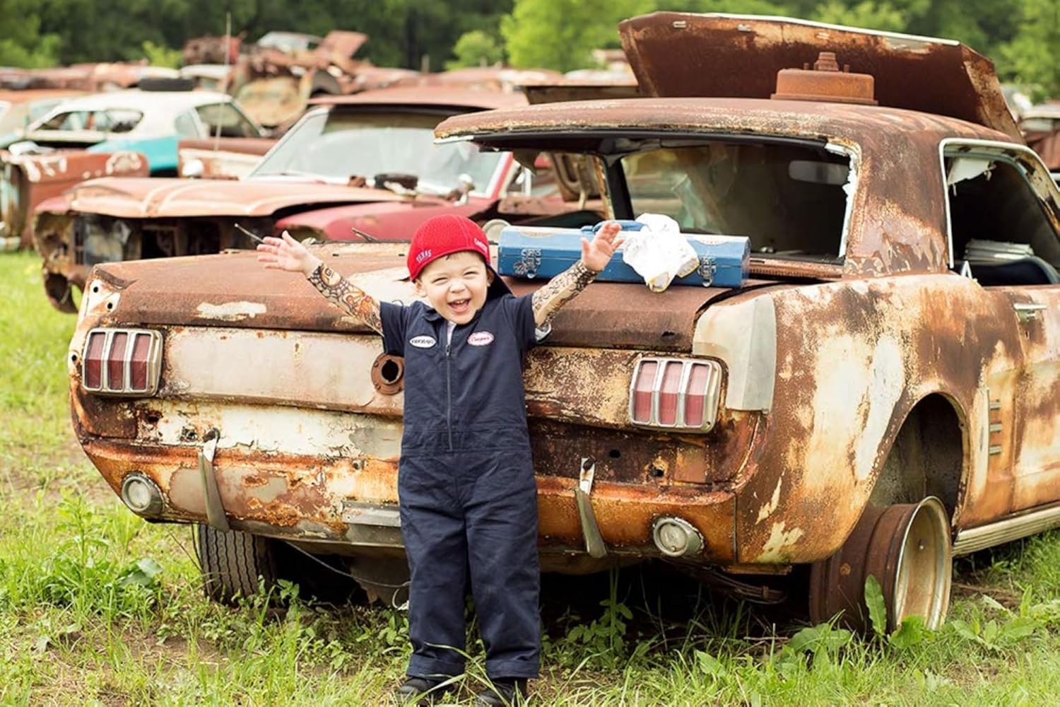 Knuckleheads Mechanic Photoshoot Overall Puzzle Jumpsuit for Boys Girls