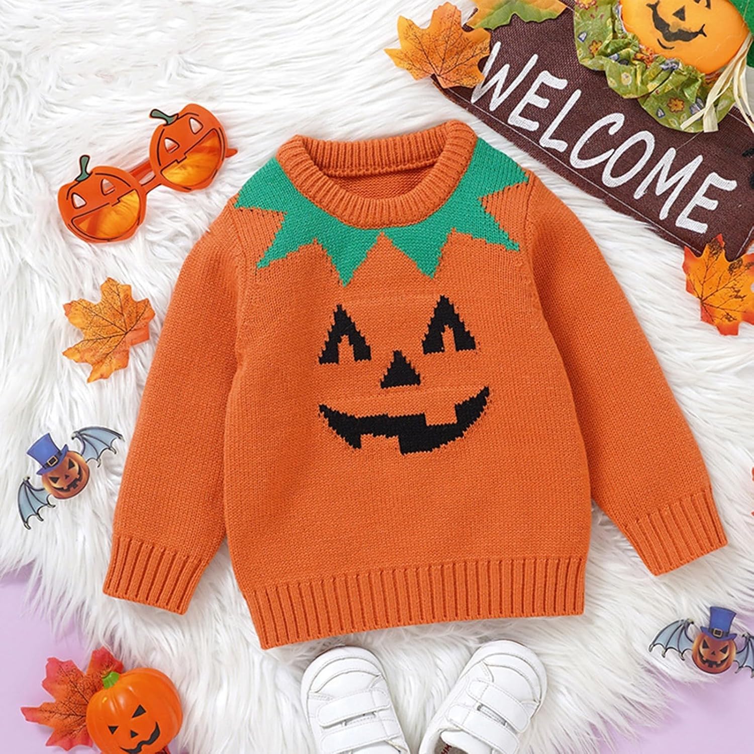 Warm Halloween Knitted Sweater - Autumn Baby Clothing